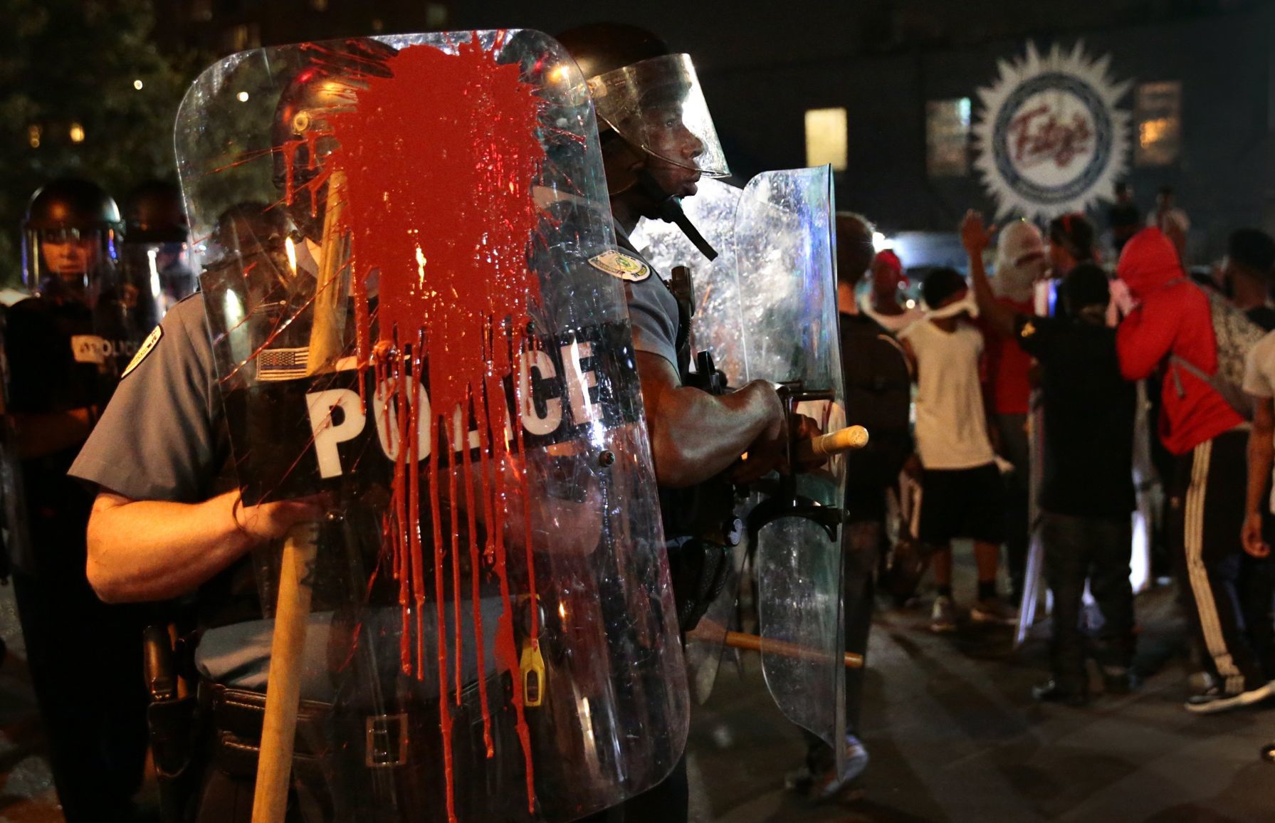 Protests near the Delmar Loop
